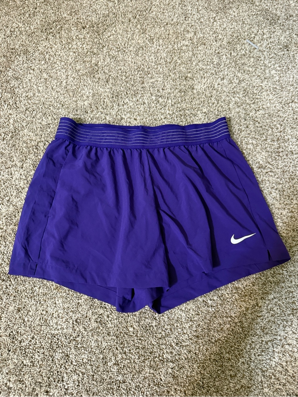 Nike Women's Deep Purple Running Shorts with Swoosh
